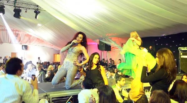 صور حفلة دومينيك حوراني في رأس السنة 2014 , صور فستان ومكياج دومينيك حوراني في حفل رأس السنة 2014
