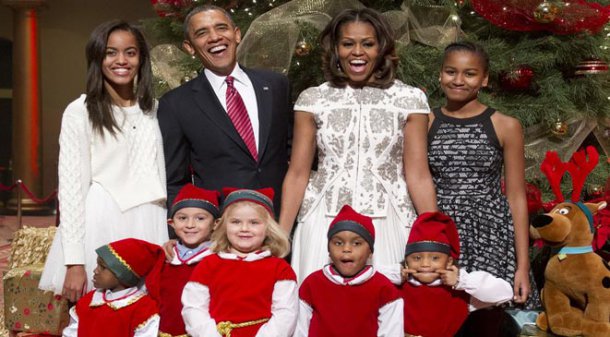 بالصور الأمريكية اشلاند شورش تتلقى هدية من عائلة أوباما بالخطأ