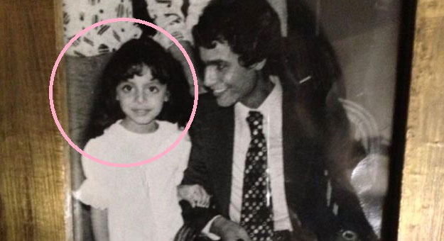 صورة أنغام وهي طفلة صغيرة مع عمها عماد عبد الحليم