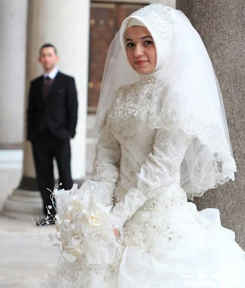 صور فساتين زفاف للمحجبات 2014