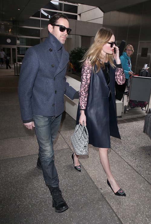 صور كاتى وميشيل في مطار لوس أنجلوس بعد حضور أسبوع الموضة فى باريس 2014