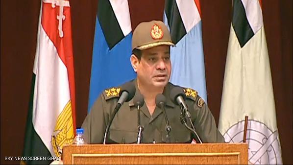المجلس العسكري يفوض السيسي للرئاسة 2014