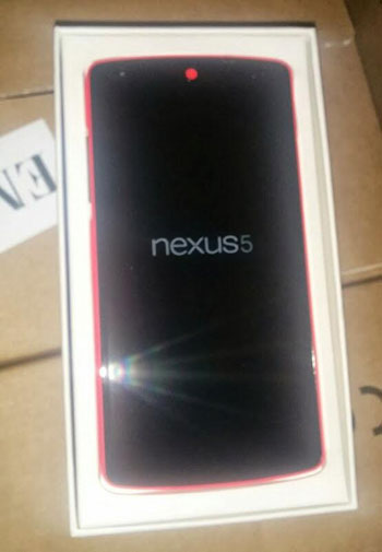 صور جديدة مسربة لهاتف جوجل Nexus 5 باللون الاحمر 2014