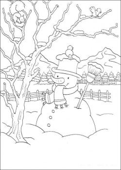 صور تلوين شتاء 2014 ، صور رسومات فصل الشتاء للأطفال جاهزة للتلوين والطباعة Winter Coloring 2015