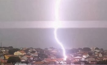 بالفيديو صاعقة تضرب منزل في البرازيل