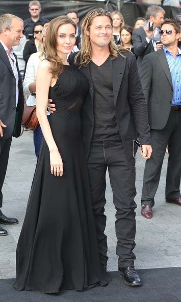بالصور اطلالة لانجلينا جولي مع زوجها براد بيت في لندن 2013