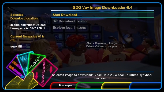 SDG image downloader for Vu+ v0.4