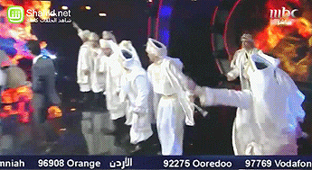 صور متحركة لمحمد عساف مع فرقة الدبكة في الحلقة 24 من برنامج عرب ايدول 2