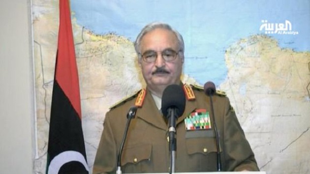 بالفيديو ،، اعلان الانقلاب العسكري في ليبيا بقيادة اللواء خليفة حفتر الجمعة 14-2-2014