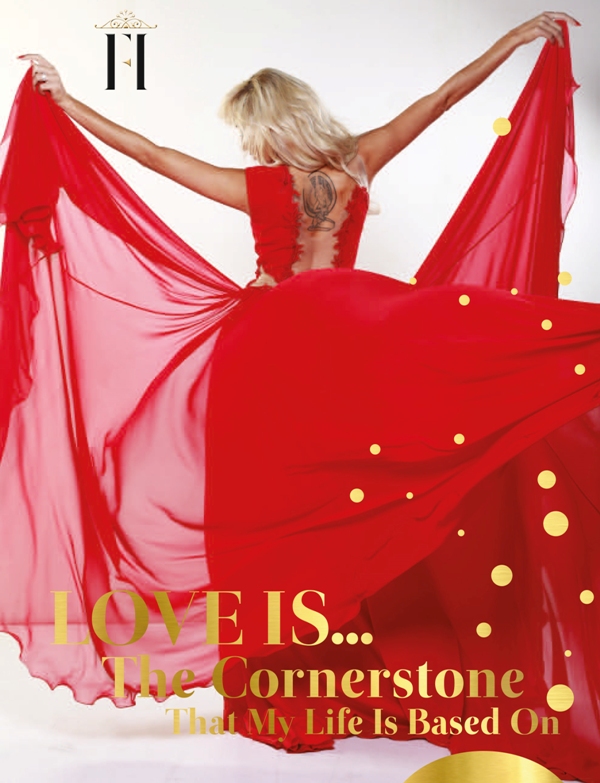 صور مايا نعمة بفستان احمر مثير على مجلة In Sight بمناسبة عيد الحب 2014