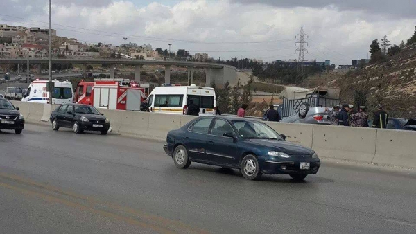 أخبار الاردن .. صور حادث السير على طريق المطار اليوم السبت 15-2-2014