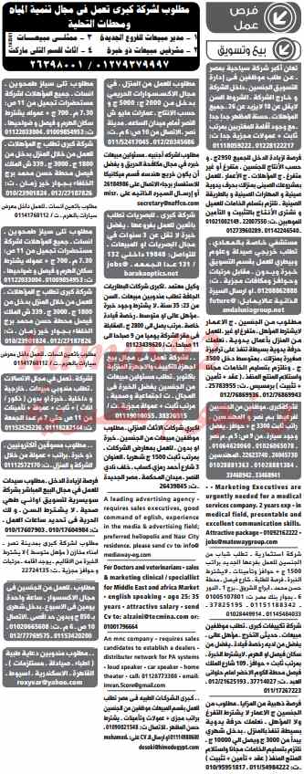 وظائف خالية ،، في جريدة الوسيط مصر اليوم الاحد 16-2-2014