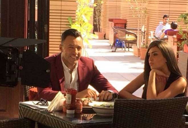 صور احمد فهمي مع الممثلة السورية لينا دياب 2014