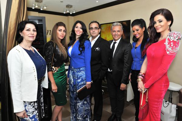 صور دومينيك حوراني في حفل افتتاح صالون بيشا بشارة حداد في دبي 2014
