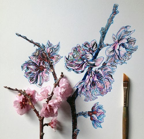 صور لوحات ورسومات الفنان Noel Badges Pugh بألوان الربيع الزاهية