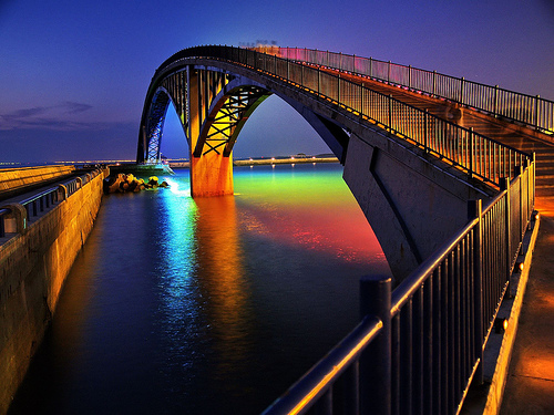 صور جسر قوس قزح في تايوان