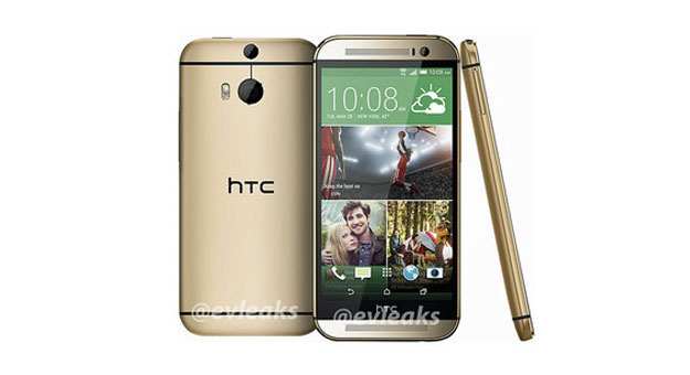 صور هاتف htc m8 الجديد باللون الذهبي