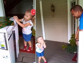 بالفيديو جندي أمريكي يفاجئ ابنته الصغيرة بطريقة رائعة جدا ,, شاهدها الان