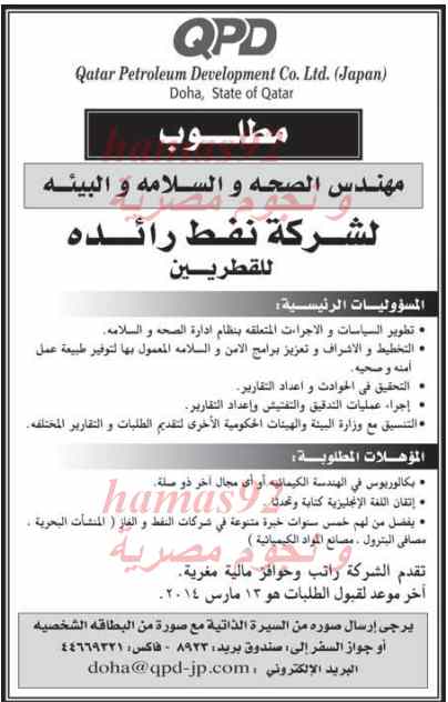 وظائف خالية في جريدة الراية قطر اليوم الاثنين 24/2/2014