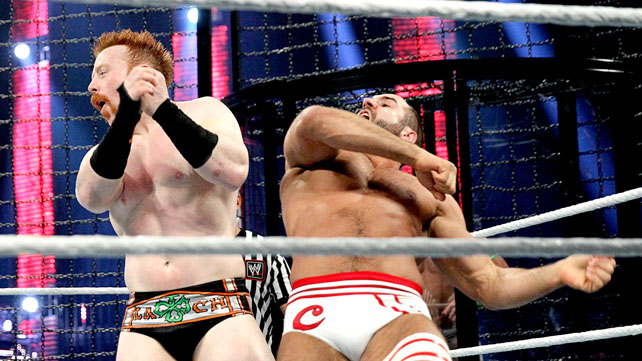 Results show the wrestling room exclusion, Elimination Chamber 2014 | Matches, Results