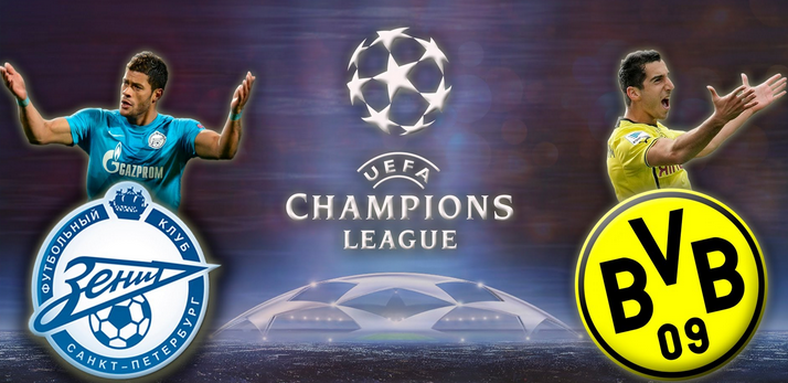 Zenit vs Borussia Dortmund match Tuesday 25-2-2014
