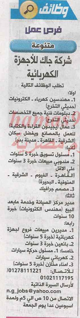 وظائف خالية في جريدة الاهرام في مصر اليوم الاربعاء 26-2-2014