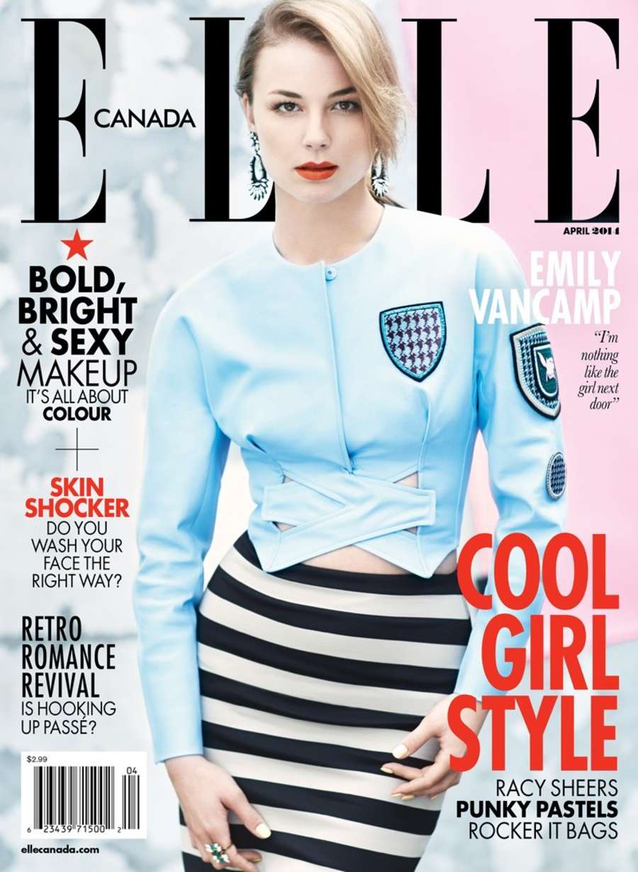 صور إيملي فانكامب على مجلة Elle الكندية ابريل 2014