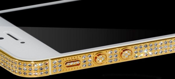 صور هاتف آيفون 5 أس مرصع بالذهب والالماس - من شركة آلكيميست لندن