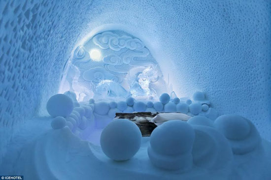 صور فندق مصنوع من الجليد بالسويد الأغلى في العالم