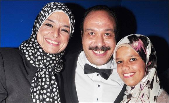 صور خالد صالح مع ابنته وزوجته , صور عائلة الفنان خالد صالح 2014