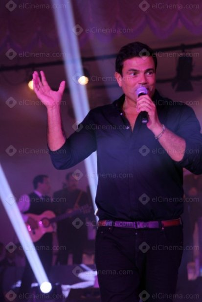 صور عمرو دياب وجنات في حفل افتتاح فندق الماسة 2014