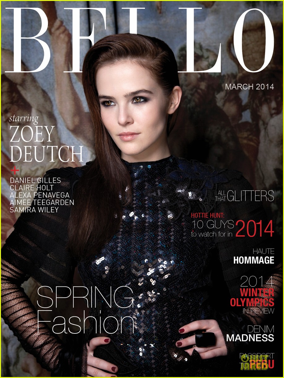 صور زوي دويتش على مجلة بيلو أبريل 2014 , احدث صور زوي دويتش 2015 Zoey Deutch