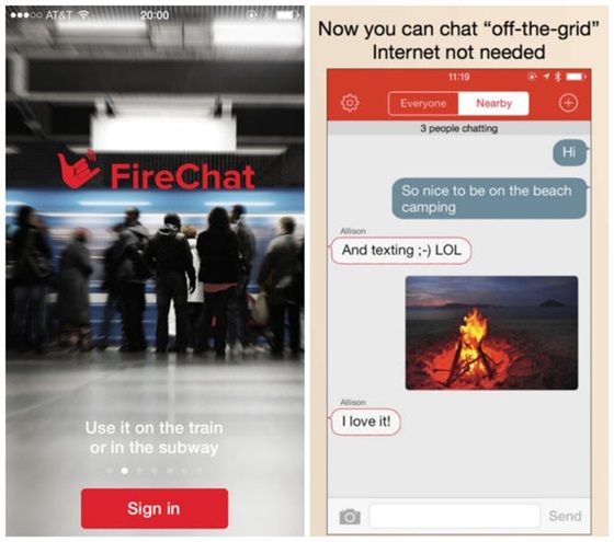 تحميل تطبيق Fire Chat لآجهزة الايفون 2014