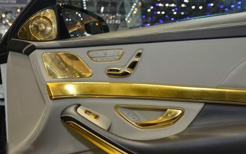 صور سيارة مرسيدس cs50 مرصعة ب278 قطعة من الذهب