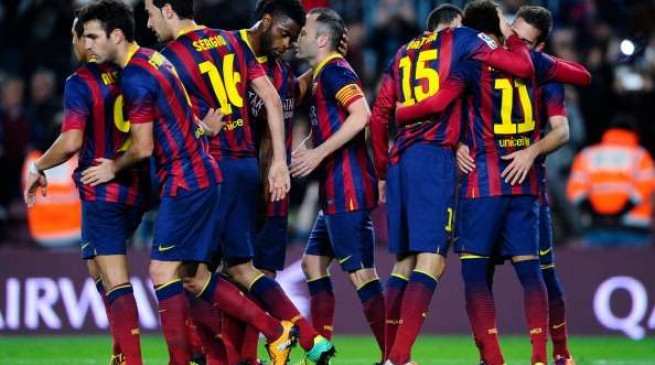 تشكيلة برشلونة في مباراة أتلتيكو مدريد اليوم الثلاثاء 1/4/2014