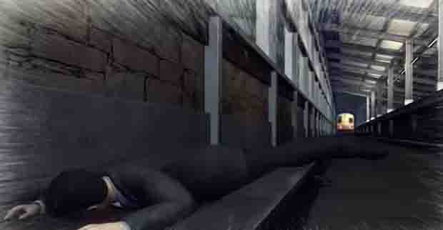 بالفيديو رجل ياباني فقد ساقه وهو نائم على سكة القطار