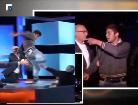 بالفيديو شاب لبناني يضرب امه في برنامج زافين على الهواء مباشرة