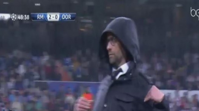 بالفيديو لقطة مضحكة من مدرب دورتموند في مباراة ريال مدريد 2014