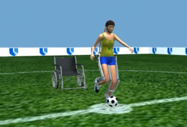 بالفيديو شخص مصاب بالشلل يعلن بداية كأس العالم في البرازيل 2014
