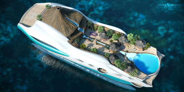 صور أفخم يخت في العالم Yacht Island Design