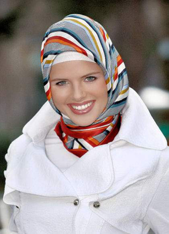 صور لفات حجاب جديدة وعالموضة 2014 ، اخر صيحات لفات الحجاب 2015