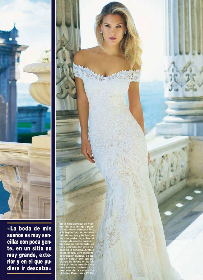 صور بار رفائيلي بفستان الزفاف على مجلة Hola مايو 2014