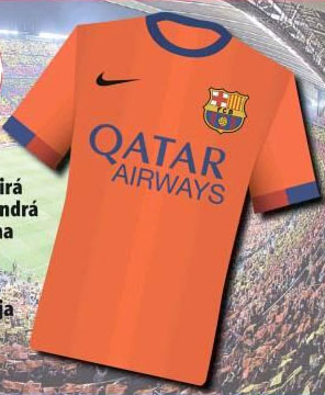 صور قميص برشلونة الجديد لموسم 2014/2015 ، صور تي شيرت نادي برشلونة موسم 2015