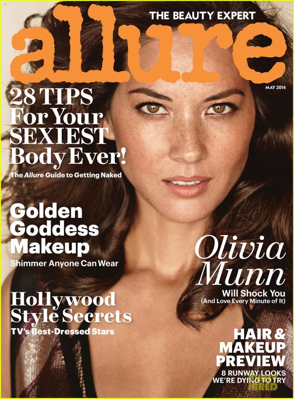 صور الممثلة أوليفيا مون على مجلة Allure مايو 2014