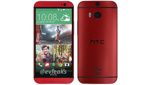 لأول مرة صورة هاتف HTC One M8 باللون الاحمر