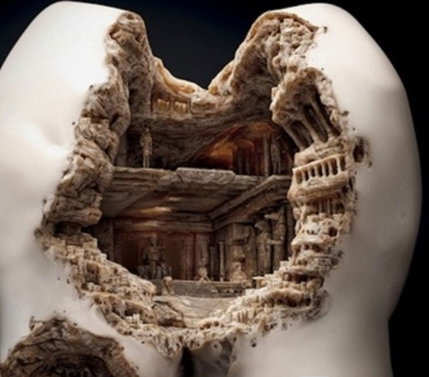 بالصور مجسمات فنية منحوتة على أسنان وأضراس الانسان