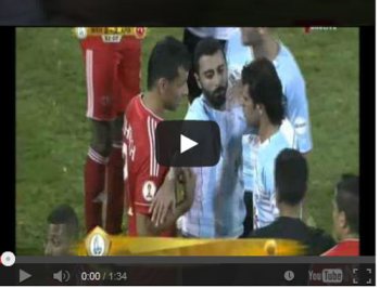 بالفيديو مباراة تتحول الى مصارعة حرة في كأس دولة قطر 2014