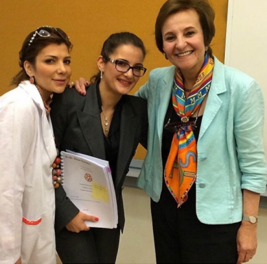 صور اصالة نصري مع ابنتها شام في مختبر الكيمياء , صور شام ابنة اصالة نصري 2014