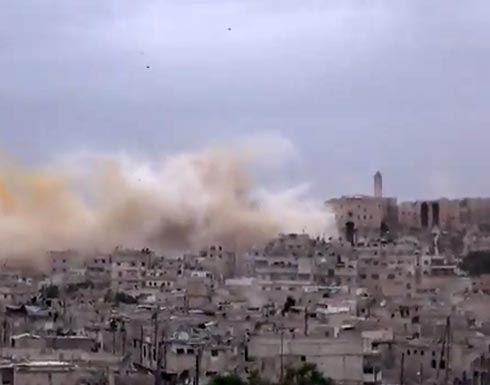 بالفيديو لحظة تفجير فندق كارلتون في حلب اليوم الخميس 8-5-2014