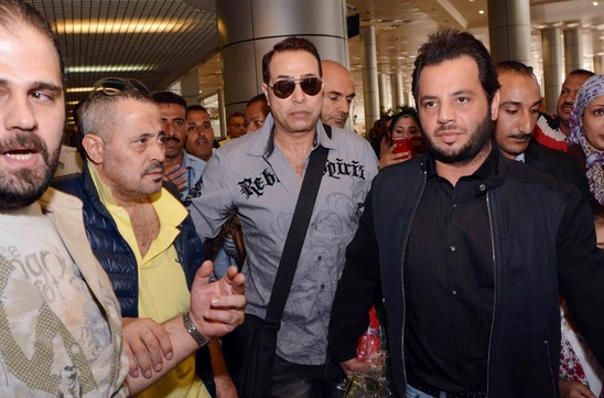 بالفيديو استقبال ضخم لسلطان الطرب جورج وسوف في مطار القاهرة 2014